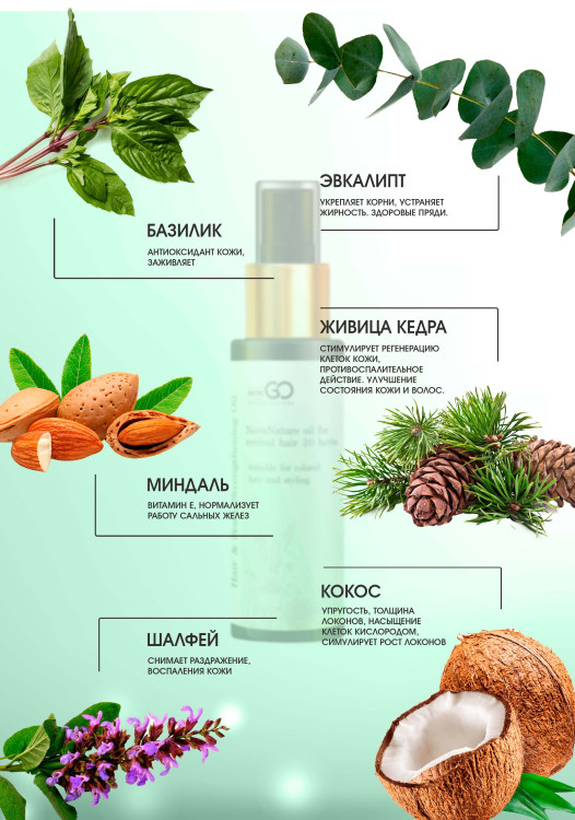 Натуральное масло для волос NovaNature oil for revival hair 30 herbs Dctr.Go Healing Systems 110 мл Новосибирск